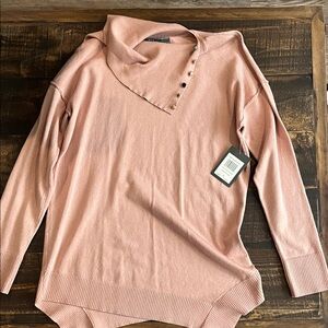 89th & Madison Pink Cowl Neck Sweater